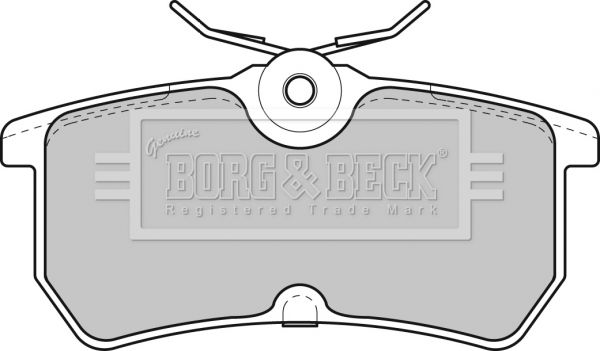 BORG & BECK Комплект тормозных колодок, дисковый тормоз BBP1603